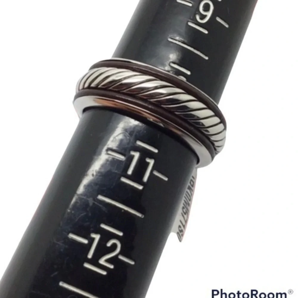 - NWOT EFFY sterling Silver leather band ring